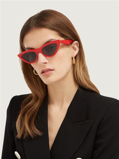 celine caty sunglasses red|Celine 54mm cat eye sunglasses.